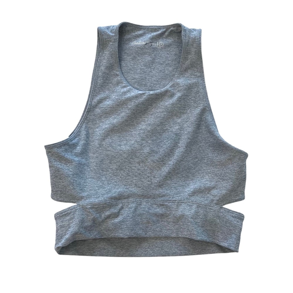 Outdoor Voices NWT Slashback Crop Top Blue Quartz Medium